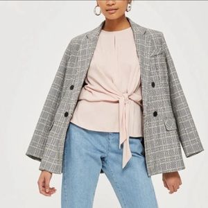 TOPSHOP Slouchy Tie Blouse